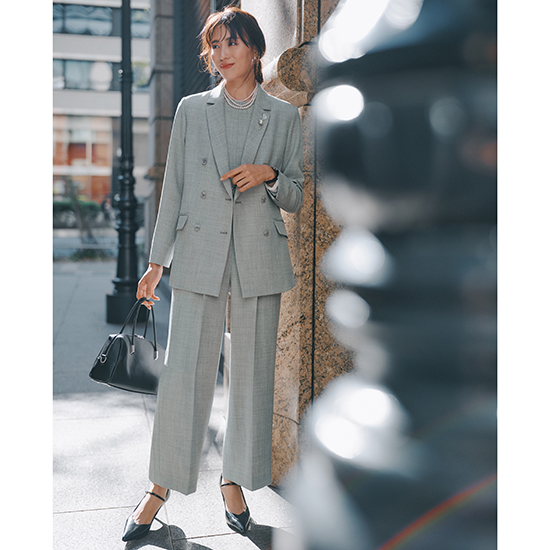 [nissen]Wブレストジャケット+オールインワンセットアップスーツ