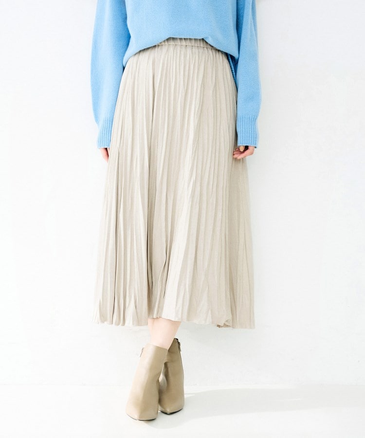 スエードプリーツスカート