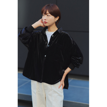 [SUGAR ROSE]ドロストベロアシャツ