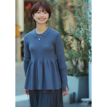 [TORRAZZO DONNA]リブニットフレアトップス