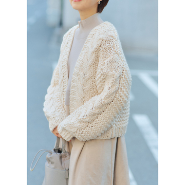 [TORRAZZO DONNA]ケーブルニットカーディガン