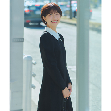 [PICCIN PERLA]取り外し可能パール衿ワンピース