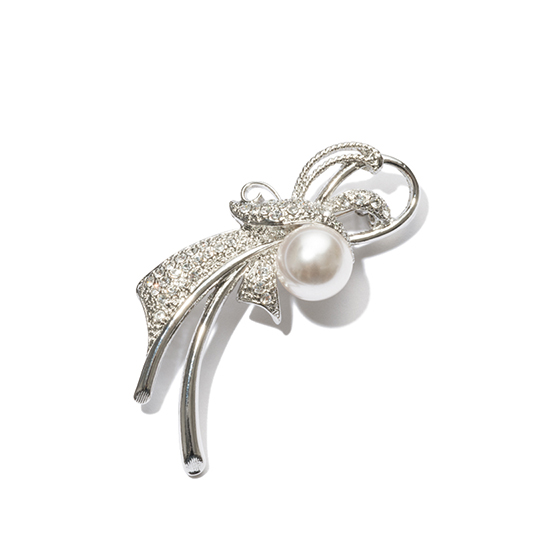 [VERY STORE セレクション]パールボウタイブローチ