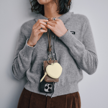 "[cache cache]ストラップ付きハートミニポーチモバイルストラップ"