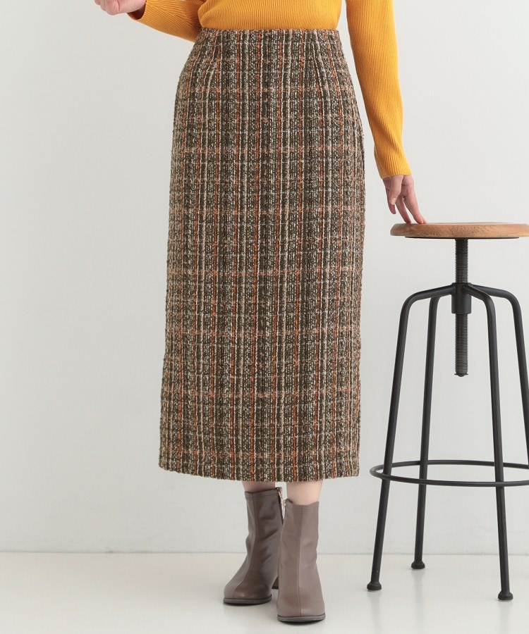 ラメツイードナロースカート