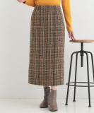 ラメツイードナロースカート