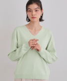 【上品見えが叶う】Vネックニット/蓄熱/毛玉になりにくい/洗濯機OK