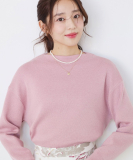 【手洗い可】ラメ混ニットトップス