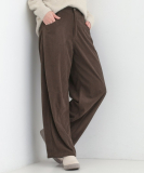 【S-LL】大人っぽく穿ける 股上深め コーデュロイカーブパンツ