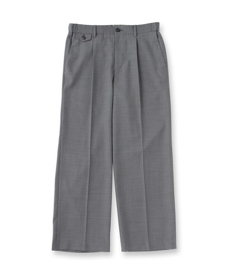 サイドゴア ワンタックワイドパンツ