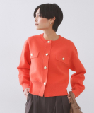 フラップポケット金ボタンニットカーディガン【洗濯機OK】