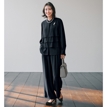 [組曲]バックジョーゼットドローストパンツ(13・15・17号)