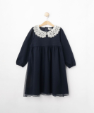 【110-140cm/プチセレ】チュールドッキングワンピース