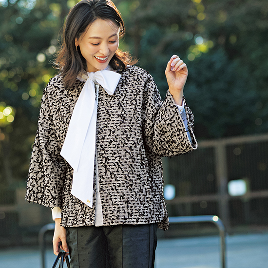 [BeBeoD]リボンツイードジャケット