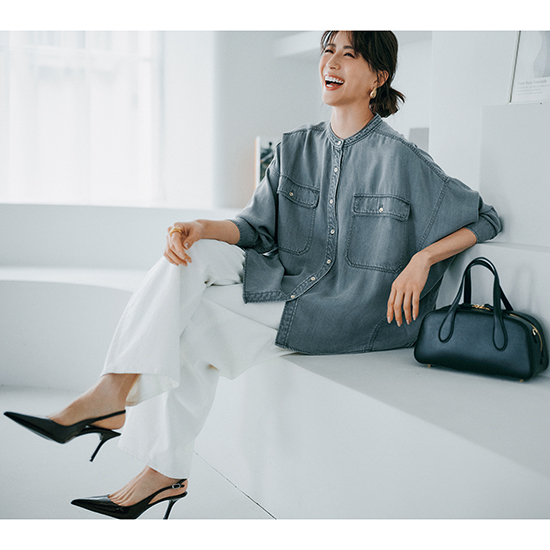 [Emma Taylor]デニムドルマンオーバーシャツ