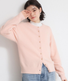 "ふわふわミニシャギー クルーカーディガン"