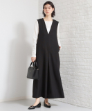 Vネックオールインワン