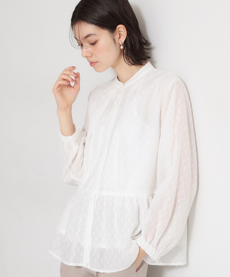 シフォンジャカードブラウス