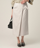 デニム調シャンブレーナロースカート