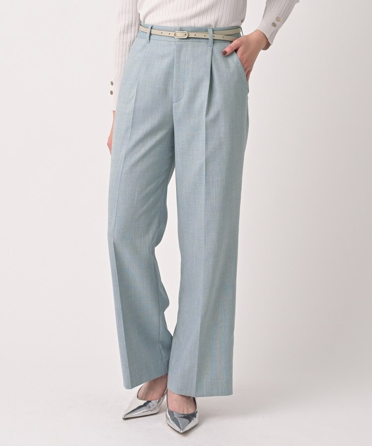 シャンブレーワイドパンツ