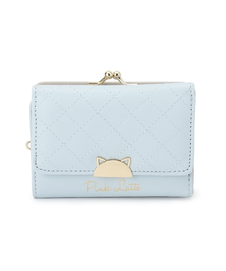 ハーフ猫がま口コンパクト財布