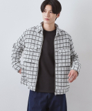 変わり織ツイードブルゾン