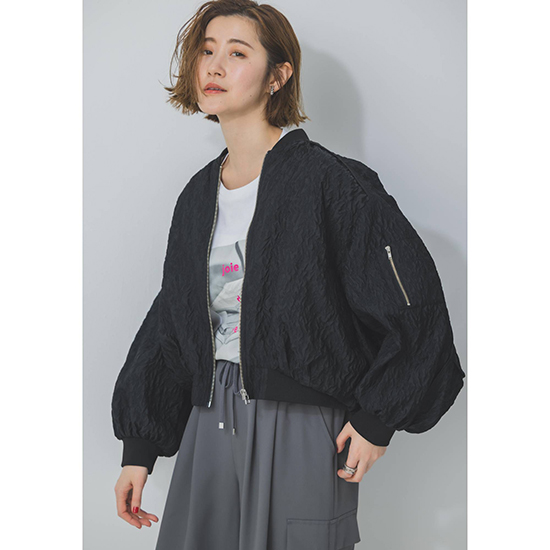 [RAW FUDGE]【洗える】シアージャガードショートブルゾン