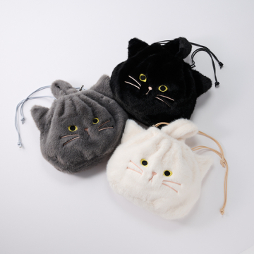 [WOVEN]ネコフェイスエコファー2wayバッグ
