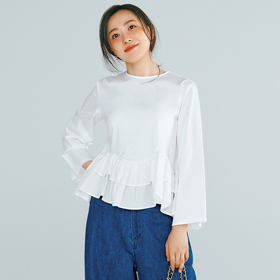 [DAY by DAY It's international]裾フリルトップス