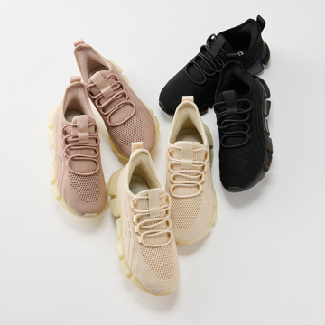 [enchanted]クリアソール×ニット スリッポンスニーカー