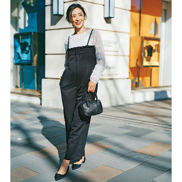 [donoban]ドットフリルサロペット