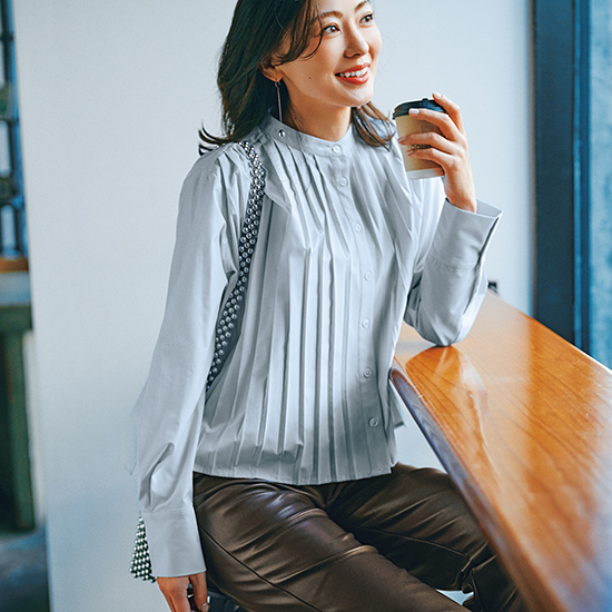 [SoitMe]プリーツブラウス