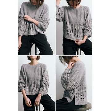 "[SUGAR ROSE]メッシュ編みニットPO"