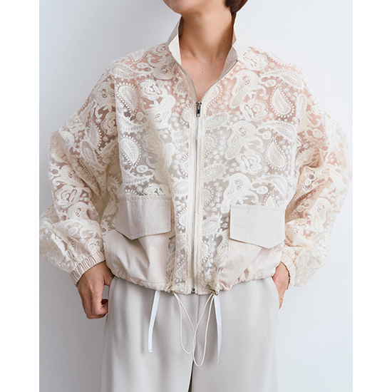 [etAlors]レースブルゾン