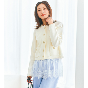 [Ade Lifestyle]裾レーストップス