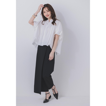 "[mizuiro ind]【ウォッシャブル】ラップスカートライクパンツ"