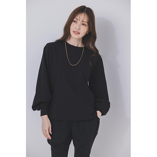 [mizuiro ind]【ウォッシャブル】パフスリーブロングT