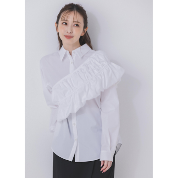 [Verseau]【ウォッシャブル】マルチWAYストライプシャツ