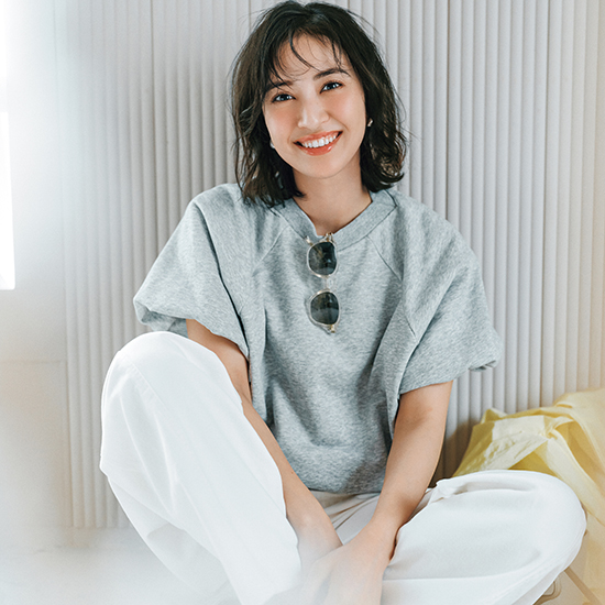 [ALEGRE]ボリュームスリーブスウェットTシャツ