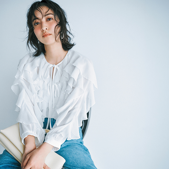 [eldo]フリルシアーブラウス