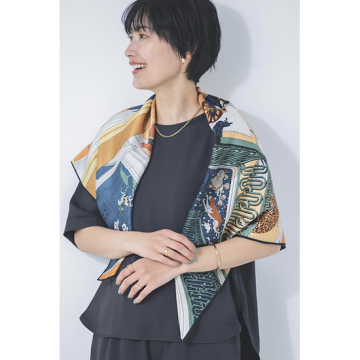 [California Outfitters]【洗える】Maison select  大判スカーフ 87×87 ( 5A2 )