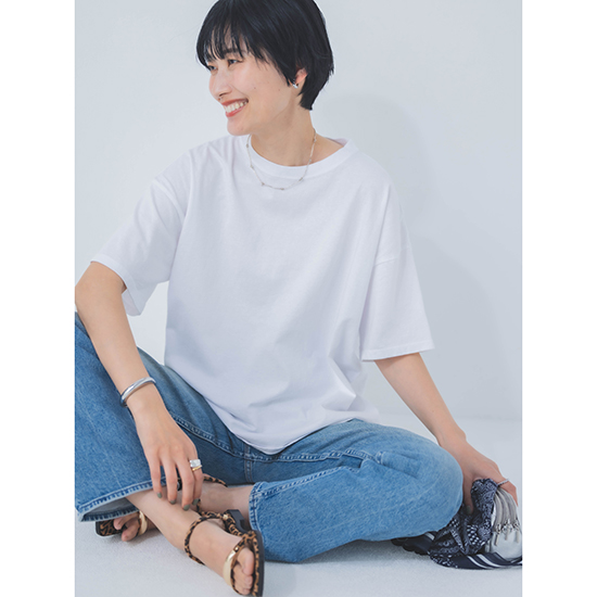 [Good On]【日本製】【COTTON USA】【洗える】ショートスリーブリラックスTシャツ