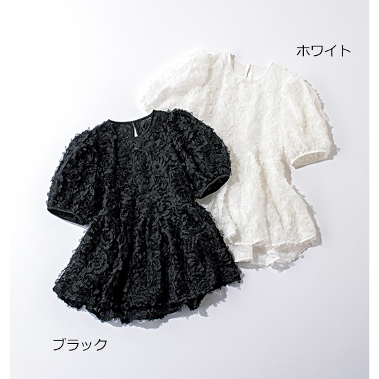 [PICCIN PERLA]フラワーチュールブラウス