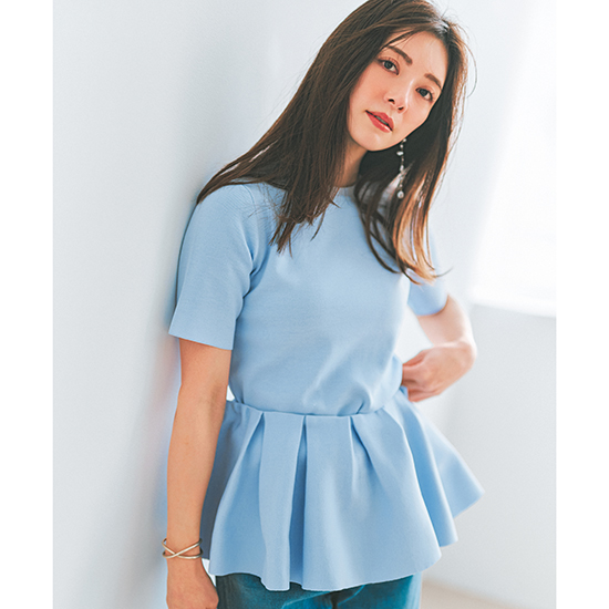 [PICCIN PERLA]ケープ付きニット