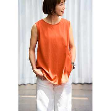 "[SUGAR ROSE]タックデザインフレアタンク"