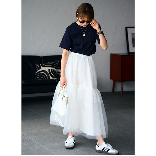 [PICCIN PERLA]チュールボリュームスカート