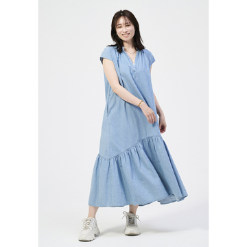 [MICA&DEAL]スキッパーデニムワンピース