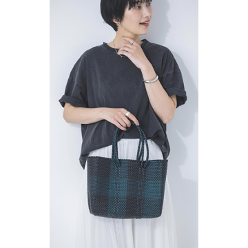 [Moon bird]手編みのメルカドバッグ S / No.60