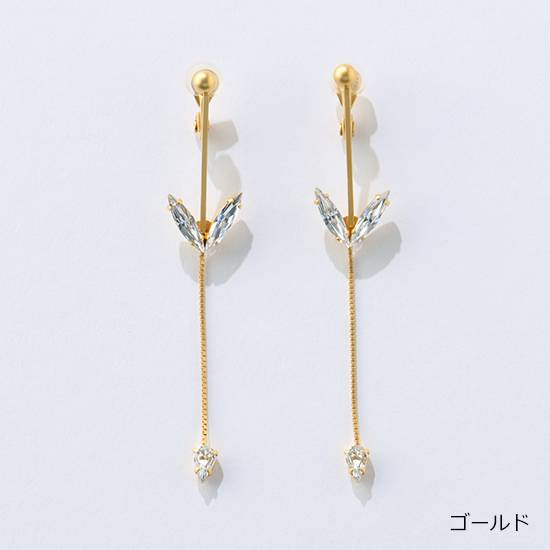 [RISHDECO]future crystal heart long earrings