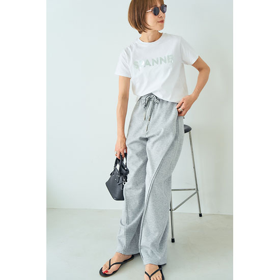 [Pauline Bleu]ダブルコードスウェットパンツ